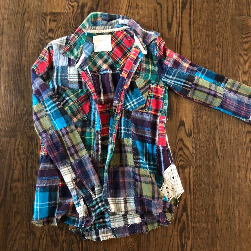 FREE PEOPLE plaid shirt